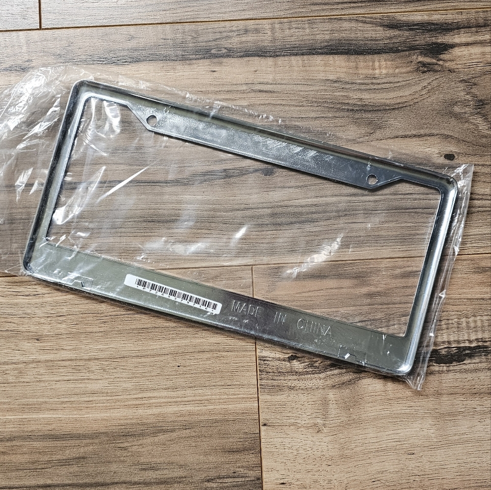 NEW! I'd Rather Be Roller Skating License Plate Frame - silver & black - Picture 2 of 5